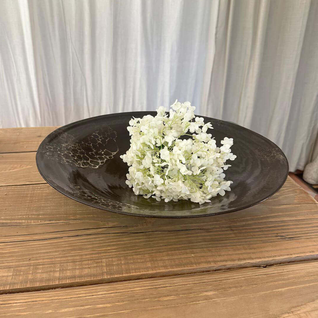 Obstschale aus Keramik XXL in schwarz - FRANZARTKERAMIK