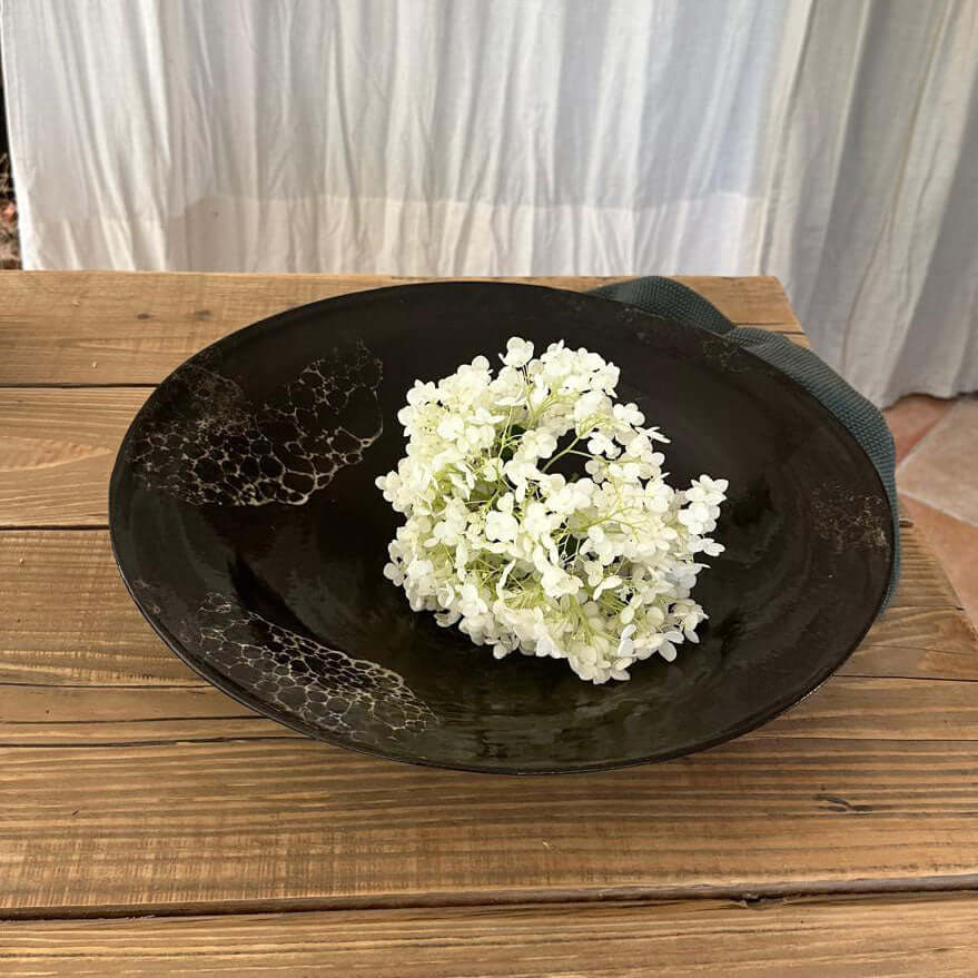 Obstschale aus Keramik XXL in schwarz - FRANZARTKERAMIK