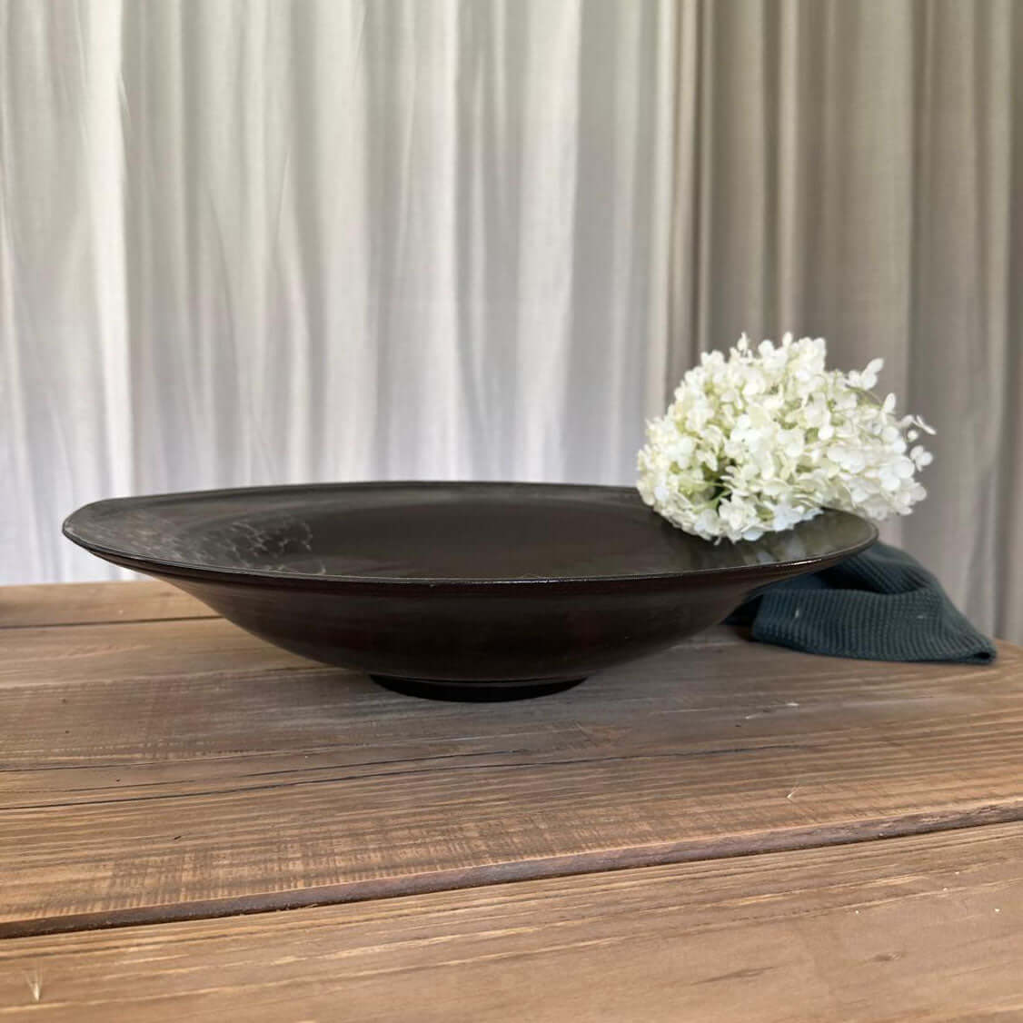 Obstschale aus Keramik XXL in schwarz - FRANZARTKERAMIK