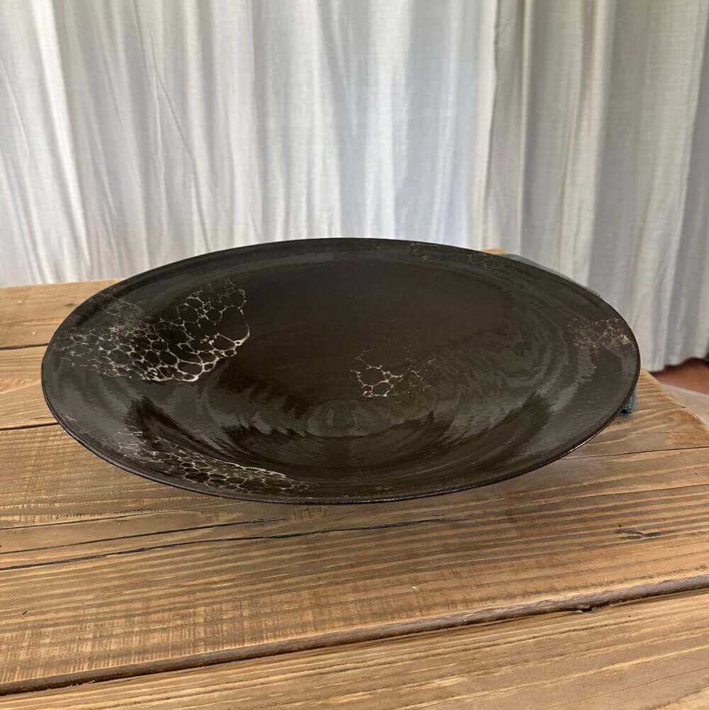 Obstschale aus Keramik XXL in schwarz - FRANZARTKERAMIK