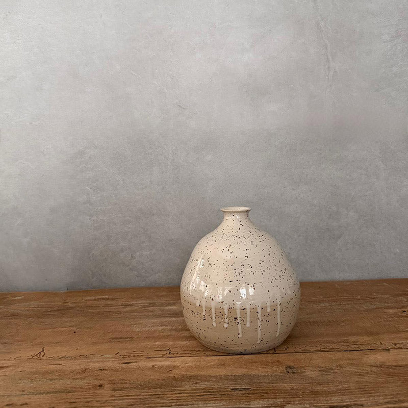 Keramikvase, Ballonvase, BOHEMIAN White