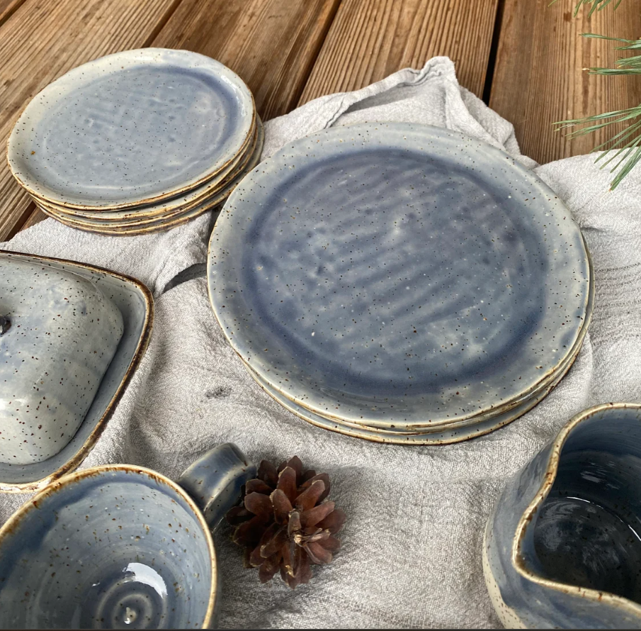 BOHEMIAN BLUE Keramik Geschirrset, Tellerset, Kaffeeservice