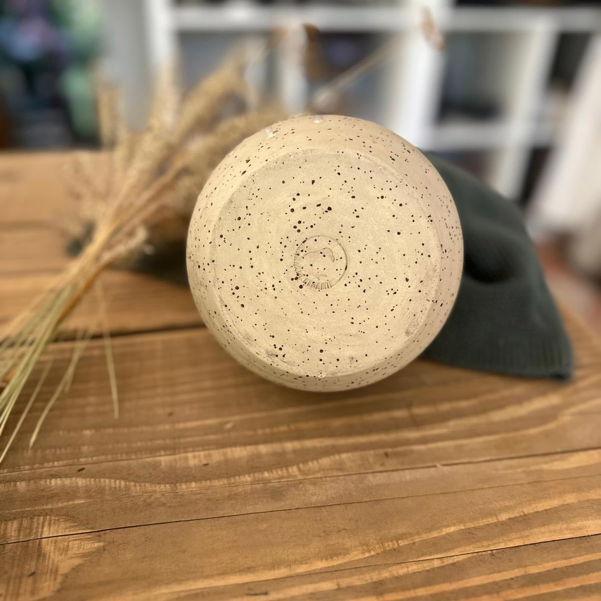 Keramikvase, Ballonvase, BOHEMIAN White, von unten