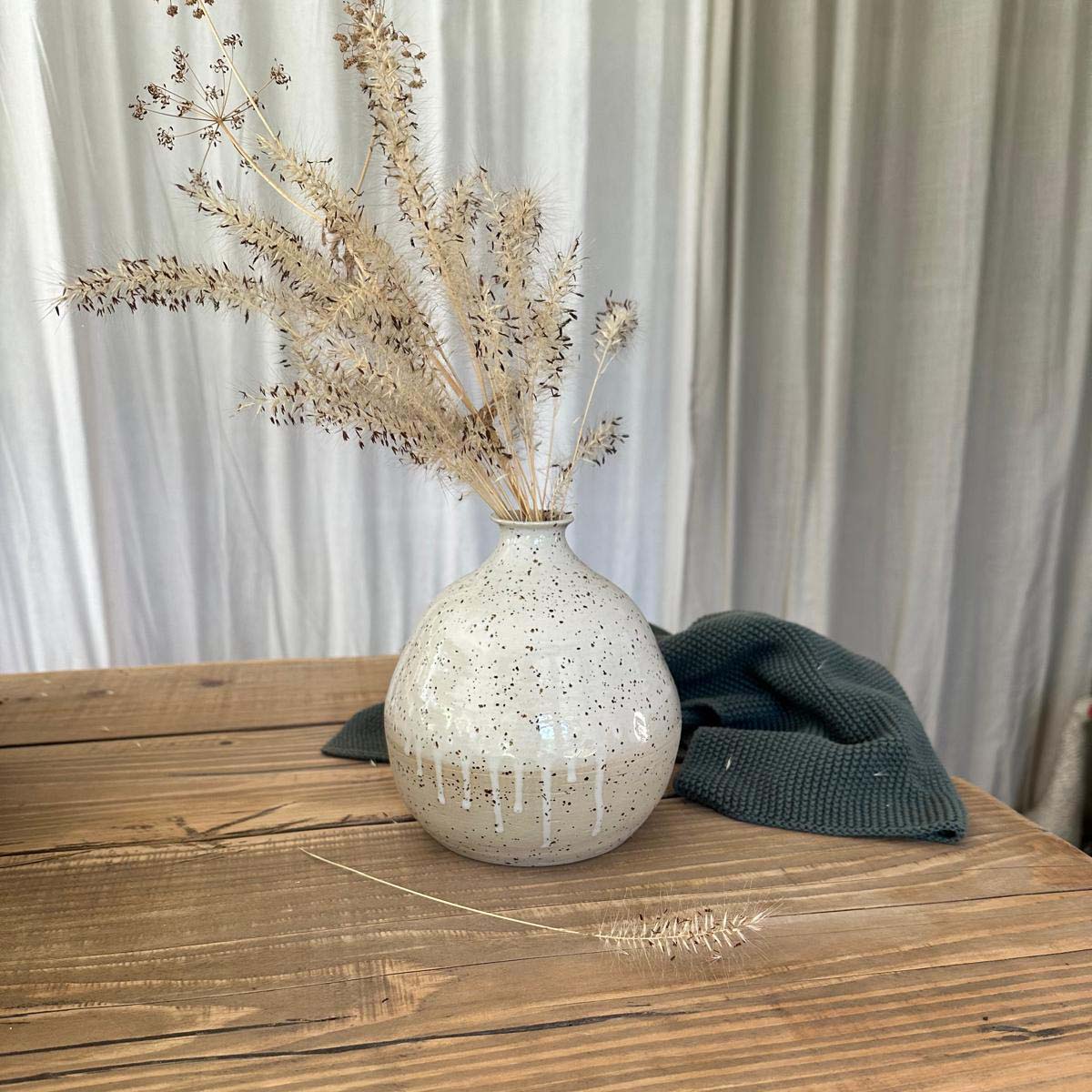 Keramikvase, Ballonvase, BOHEMIAN White
