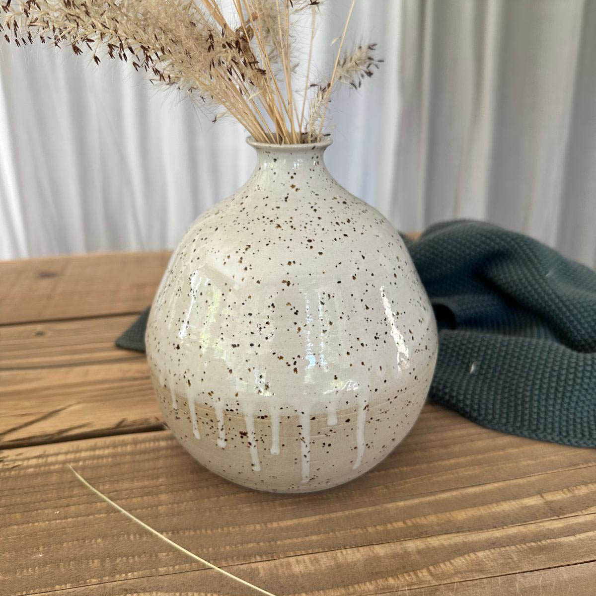 Keramikvase, Ballonvase, BOHEMIAN White