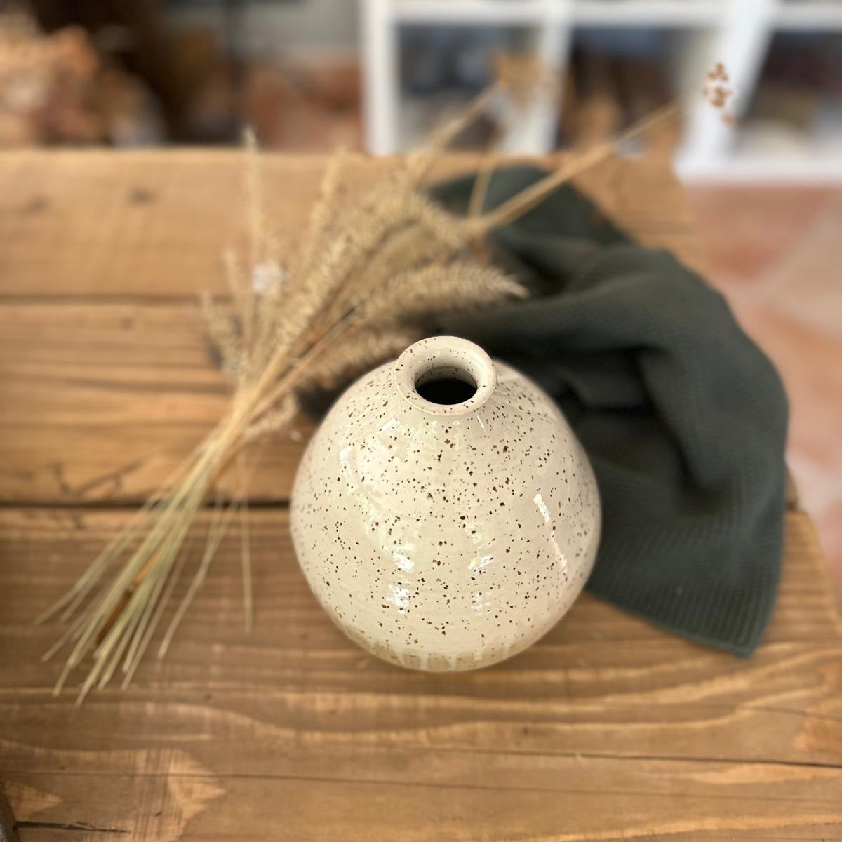 Keramikvase, Ballonvase, BOHEMIAN White