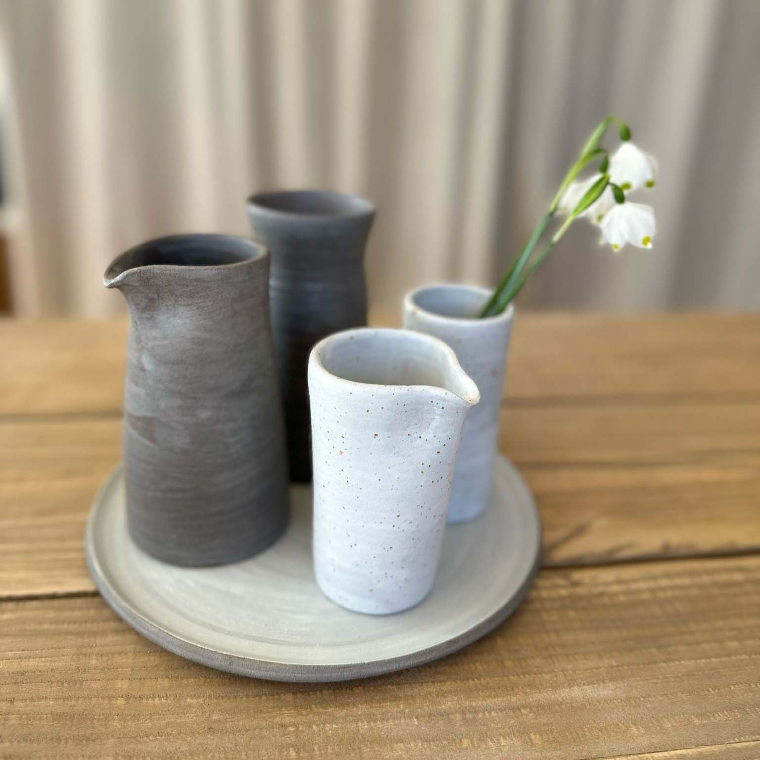 Keramik-Milchkännchen mit Ausgiesser, Areia Natural