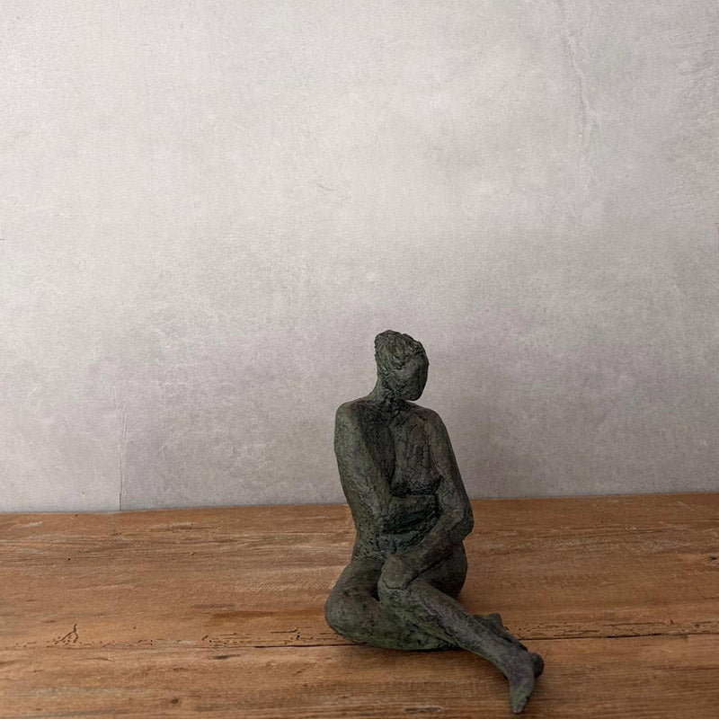 Dame in Bronze, Keramikfigur - FRANZARTKERAMIK