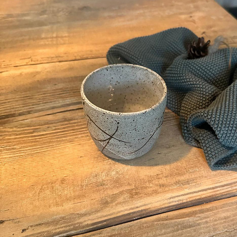 Keramikbecher mit Duftkerze befüllbar