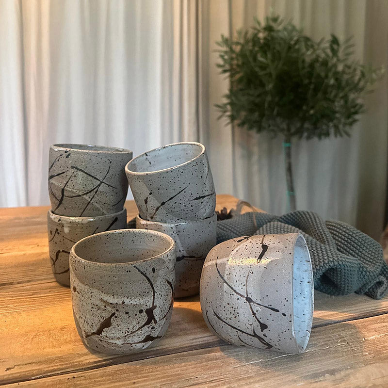 Keramikbecher für Duftkerzen, Bild von vorne