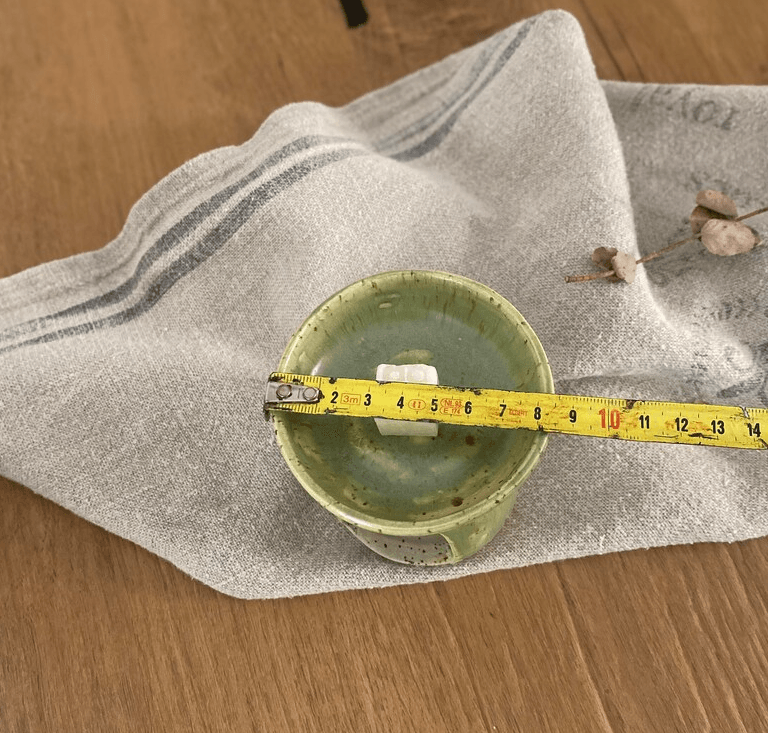 Duftlampe aus Keramik, Aromalampe mit Duftmelts, grün