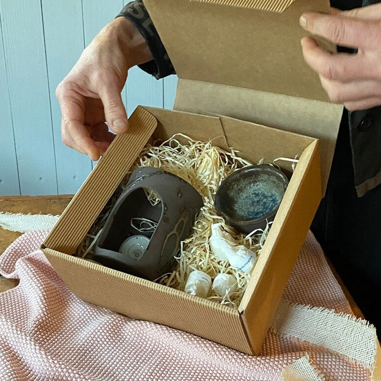 Duftlampe zweiteilig von FRANZARTKeramik in Geschenkverpackung