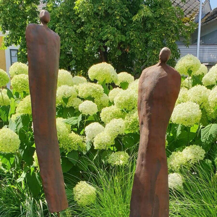 Gartenpaar (2), Keramikfiguren Terrakotta - FRANZARTKERAMIK