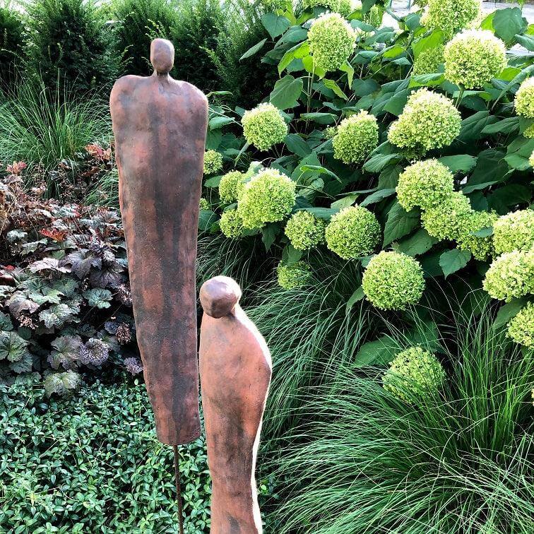 Gartenpaar (2), Keramikfiguren Terrakotta - FRANZARTKERAMIK