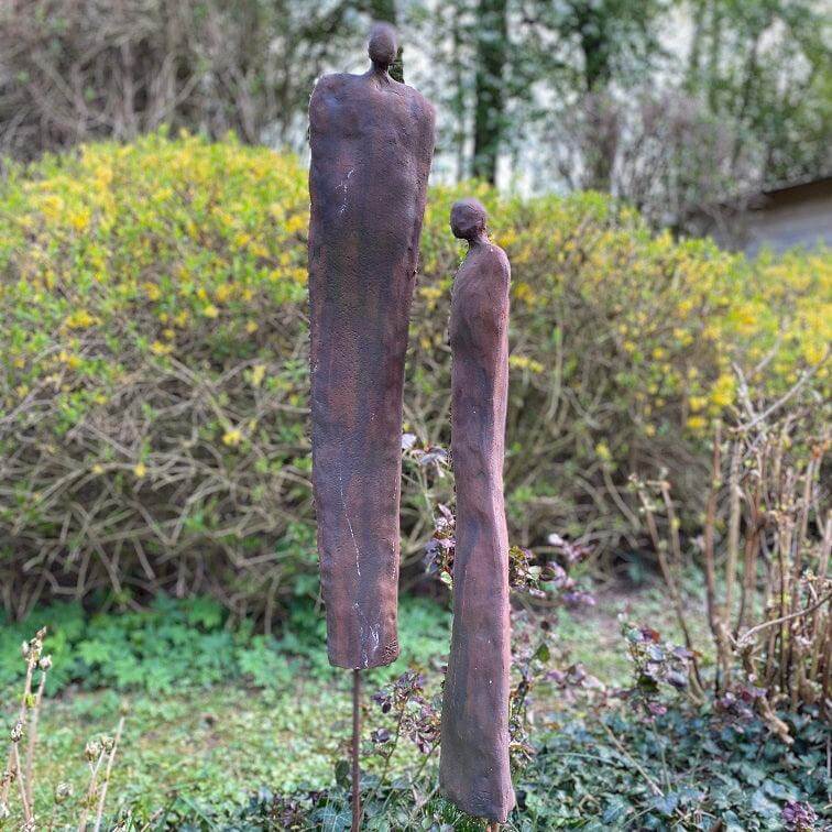Gartenpaar (2), Keramikfiguren Terrakotta - FRANZARTKERAMIK