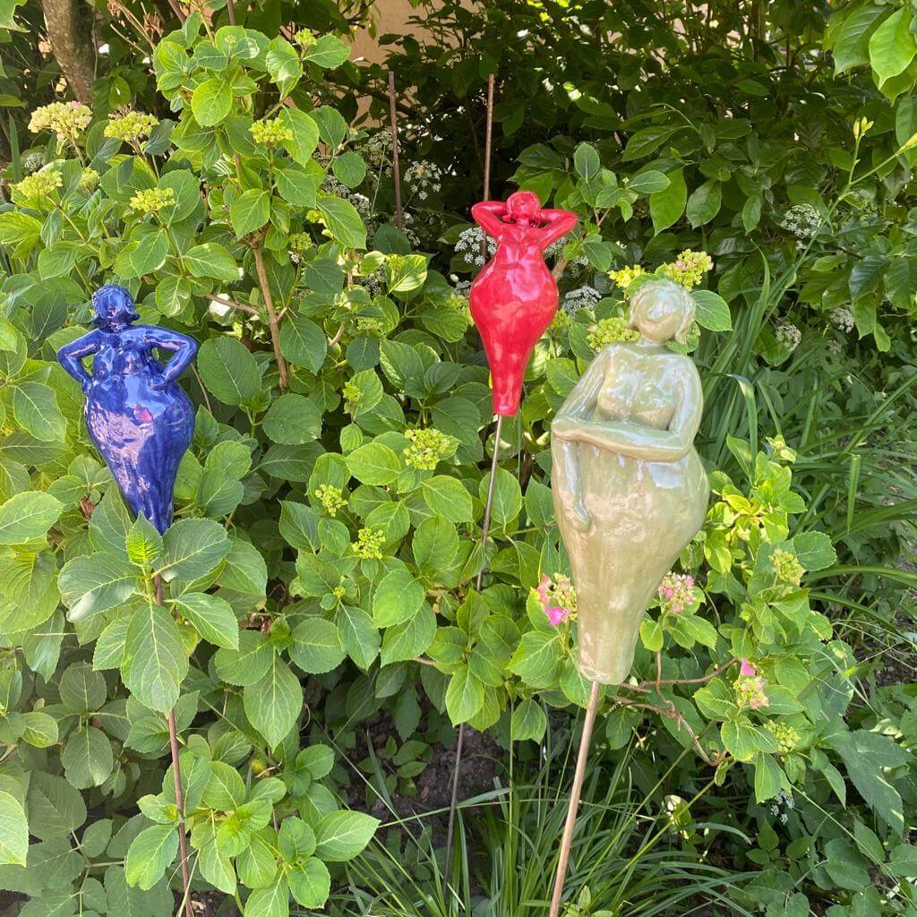 Lustige Weiber (3) HELLGRÜN, Keramikfigur - FRANZARTKERAMIK