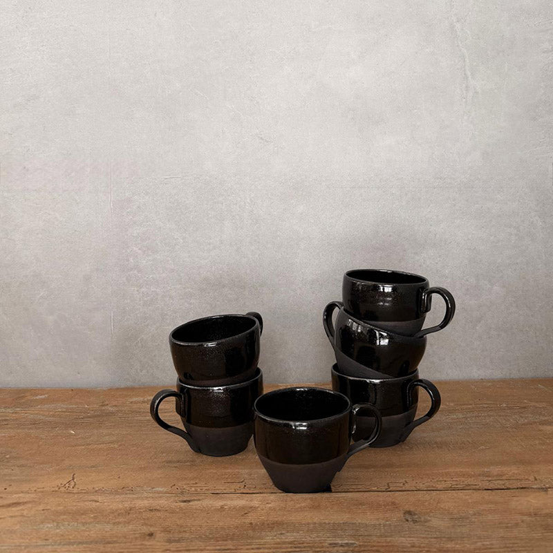 6 Keramiktassen JOLO schwarz