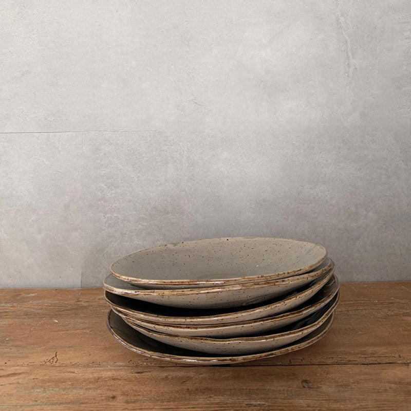 6 Pastaschalen aus Keramik, BOHEMIAN Grey Serie