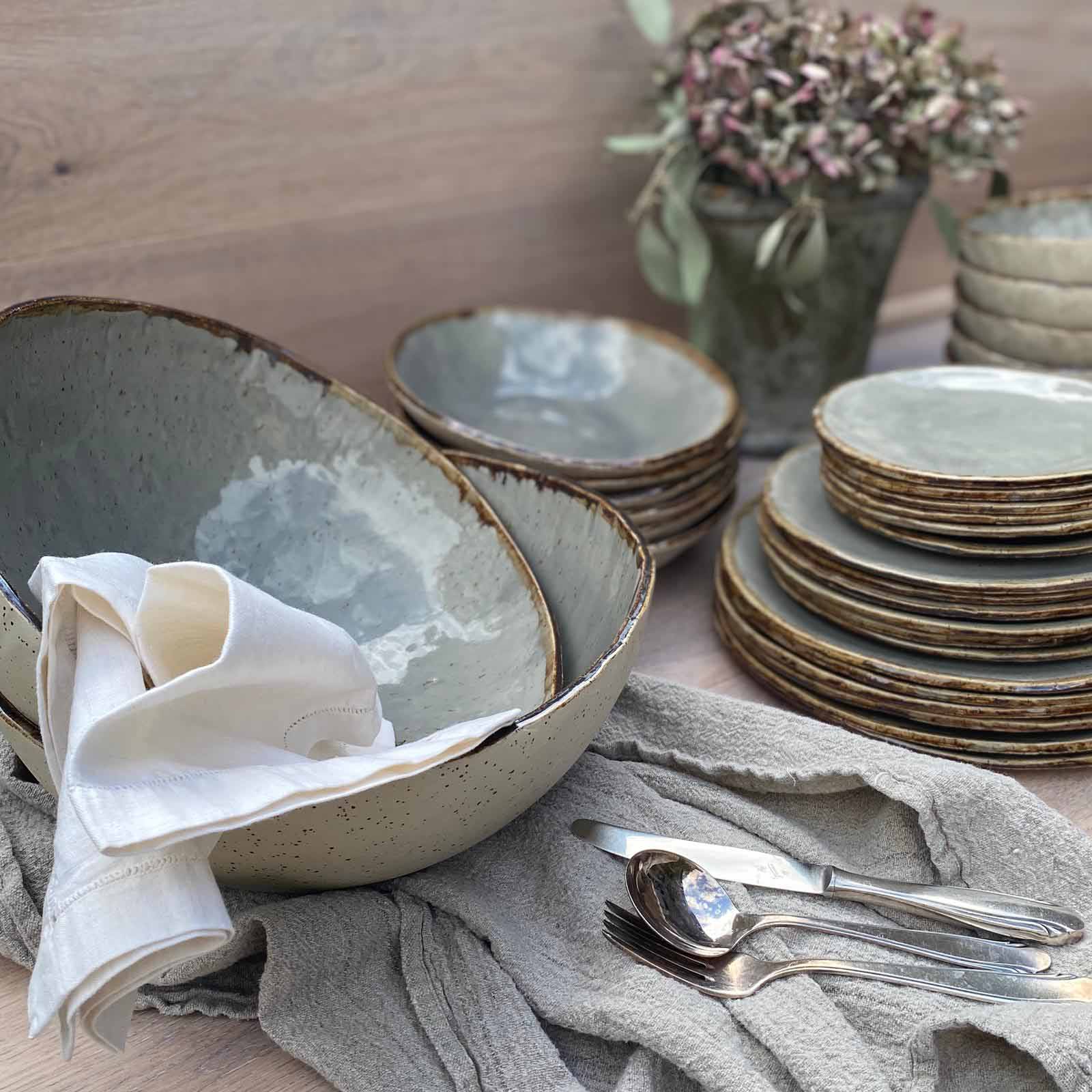 Kersamikgeschirrserie BOHEMIAN Grey