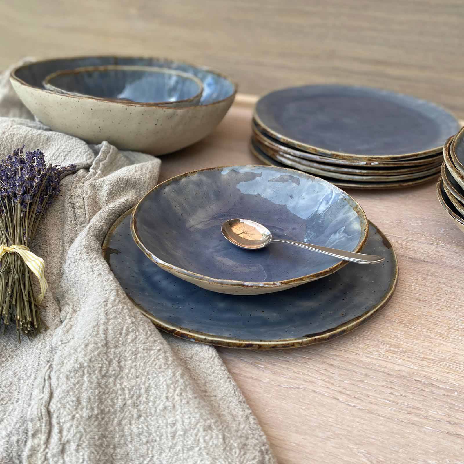 Suppenschale, Suppenteller, Keramik, Bohemian Blue