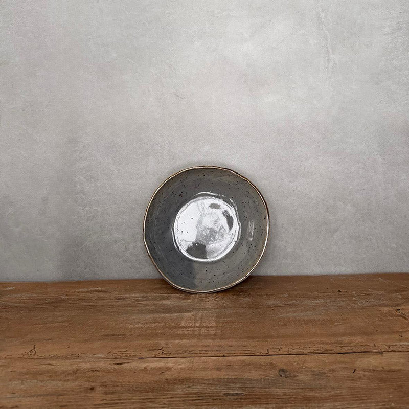 Suppenschale, Suppenteller, Keramik, BOHEMIAN Blue an die Wand gelehnt