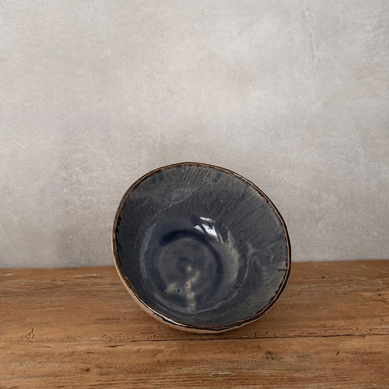 Keramik-Salatschüssel mittel, BOHEMIAN Blue