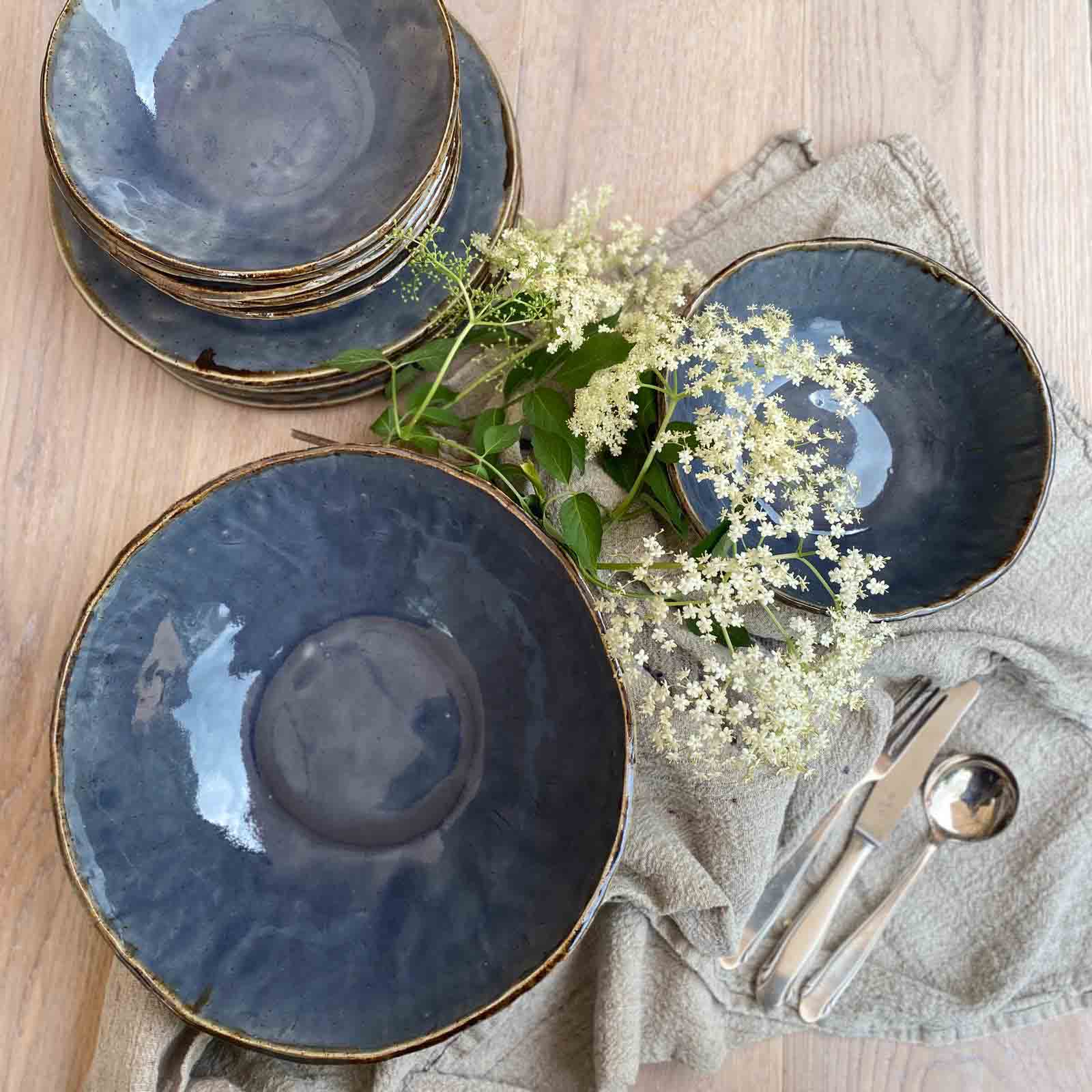 Salatschuessel, 22 cm Durchmesser, 1,3 l Fassungsvermögen, Bohemian Blue
