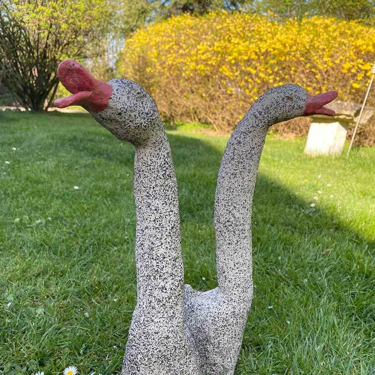 Laufente, grau, Keramikfigur - FRANZARTKERAMIK
