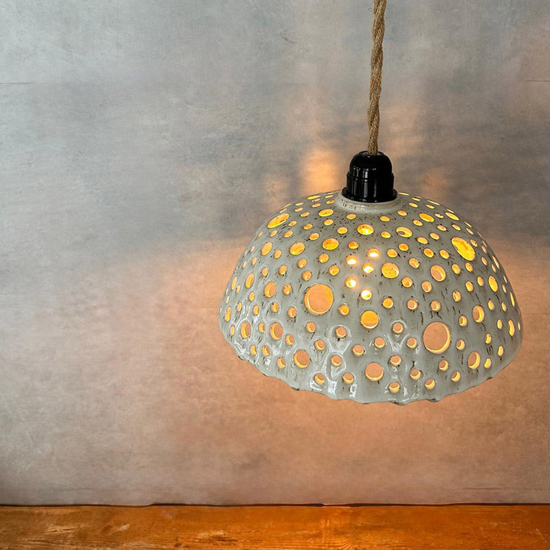 BOHEMIAN White Loch-Lampe aus Keramik Pendelleuchte Deckenlampe