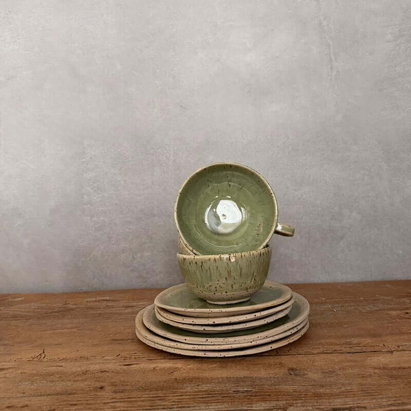 GREEN TEA Teetasse mit Tellerset - FRANZARTKERAMIK