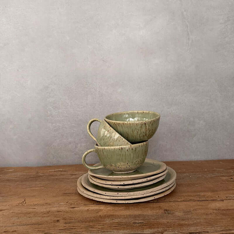 GREEN TEA Teetasse mit Tellerset - FRANZARTKERAMIK