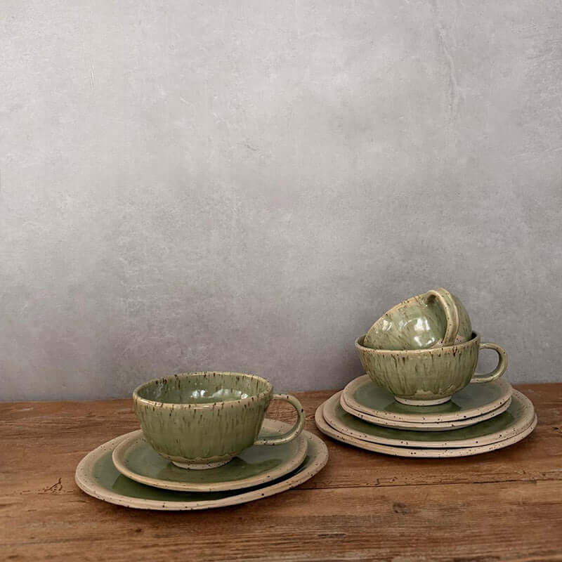GREEN TEA Teetasse mit Tellerset - FRANZARTKERAMIK