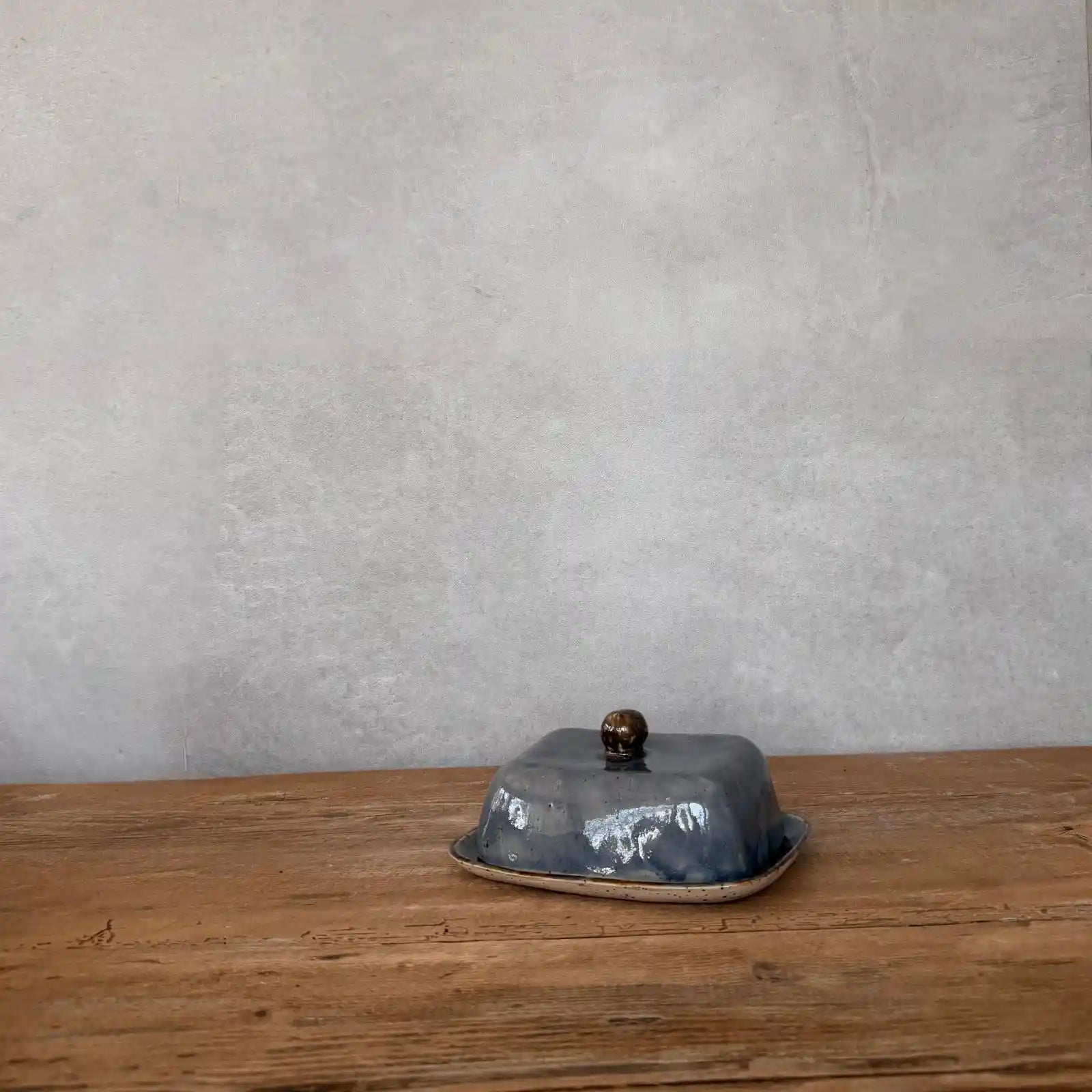 BOHEMIAN Blue Butterdose eckig - FRANZARTKERAMIK