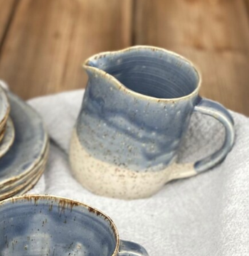 Bohemian Blue, Milchkaennchen aus Keramik, 300 ml Fassungsvermögen