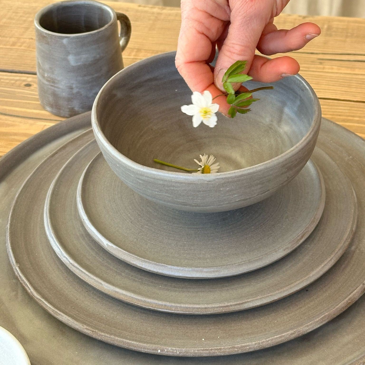 Essteller, Keramikgeschirr, Areia Natural, Ø 27 cm