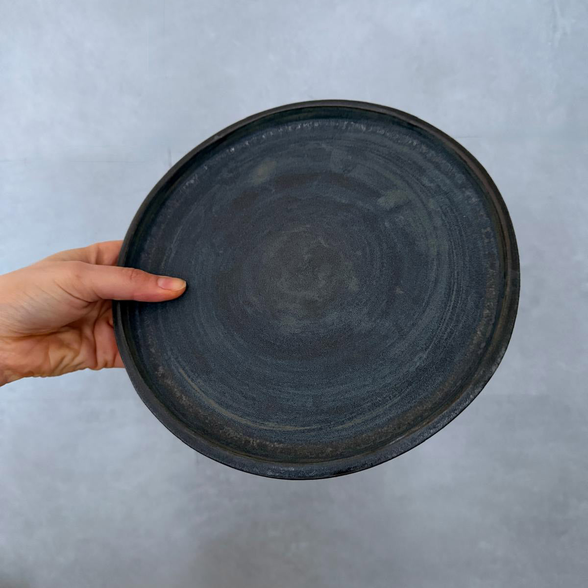 AREIA Negra Essteller - großer Teller Keramik Ø 27 cm - FRANZARTKERAMIK