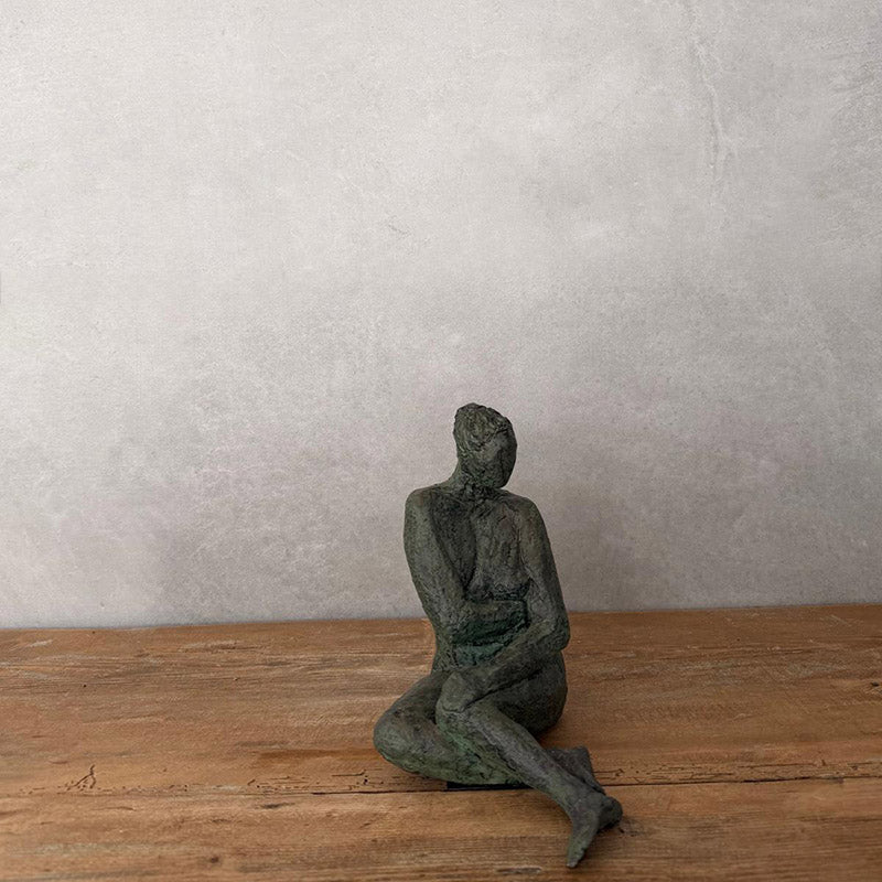 Dame in Bronze, Keramikfigur - FRANZARTKERAMIK