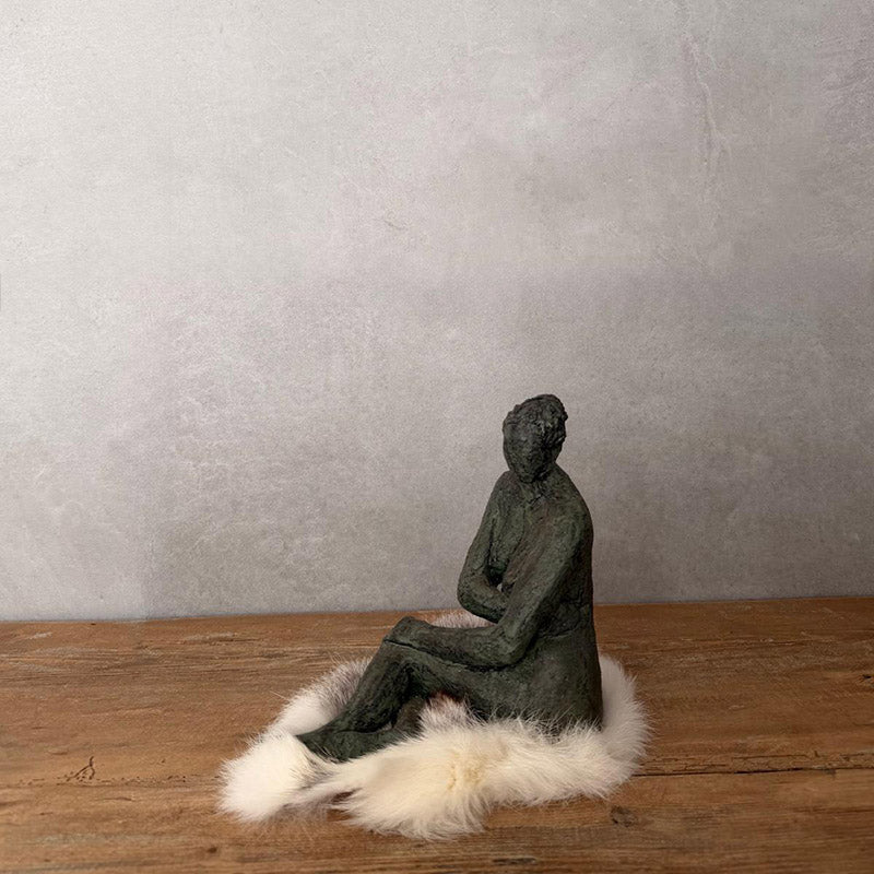 Dame in Bronze, Keramikfigur - FRANZARTKERAMIK