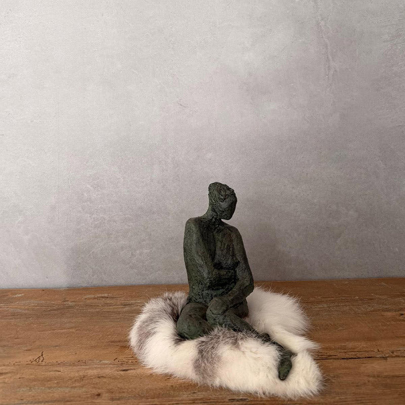 Dame in Bronze, Keramikfigur - FRANZARTKERAMIK