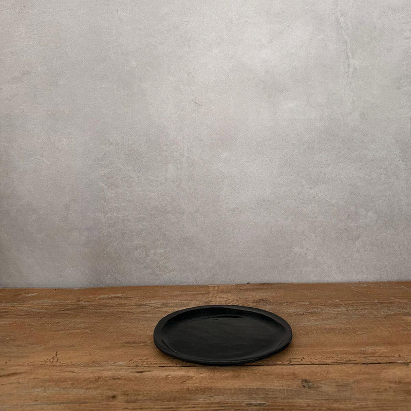 JOLO schwarz Keramikteller, Brotteller, Untertasse