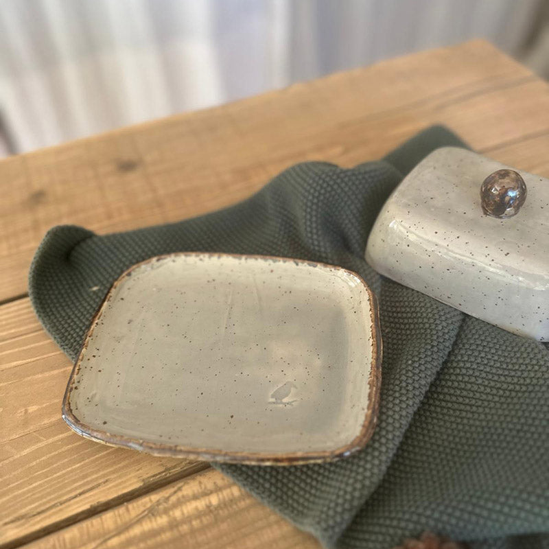 Butterschale Keramik geöffnet