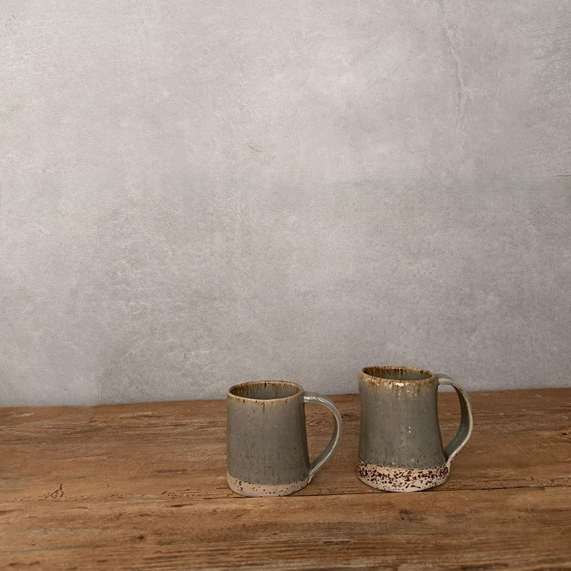 2 Becher mit Henkel in BOHEMIAN Grey von FRANZART Keramik