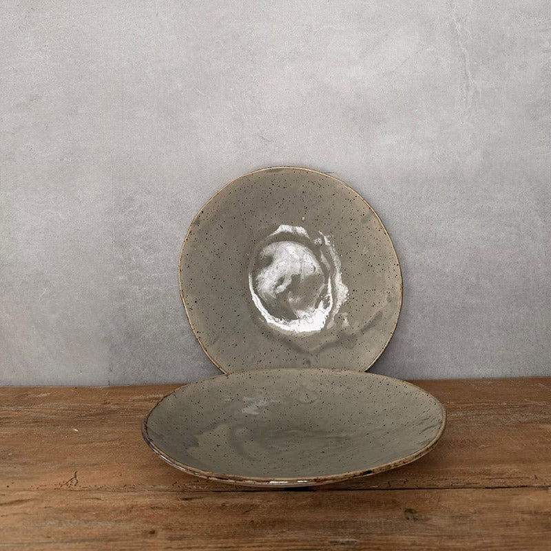 2 Pastaschalen aus Keramik, BOHEMIAN Grey Serie