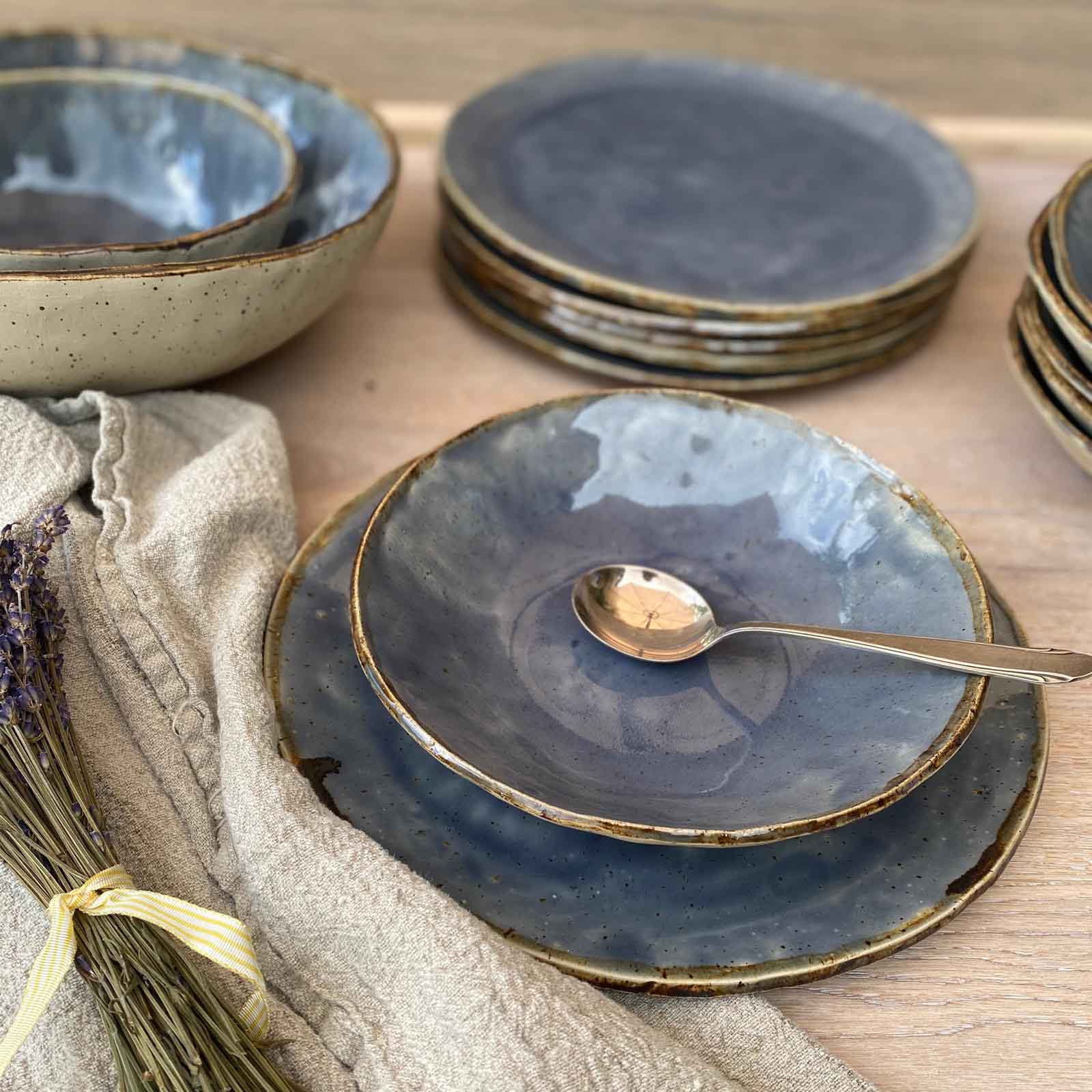 Suppenschale, Suppenteller, Keramik, Bohemian Blue