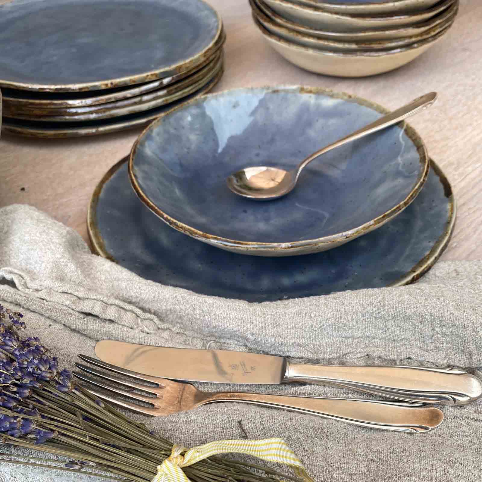 Suppenschale, Suppenteller, Keramik, Bohemian Blue