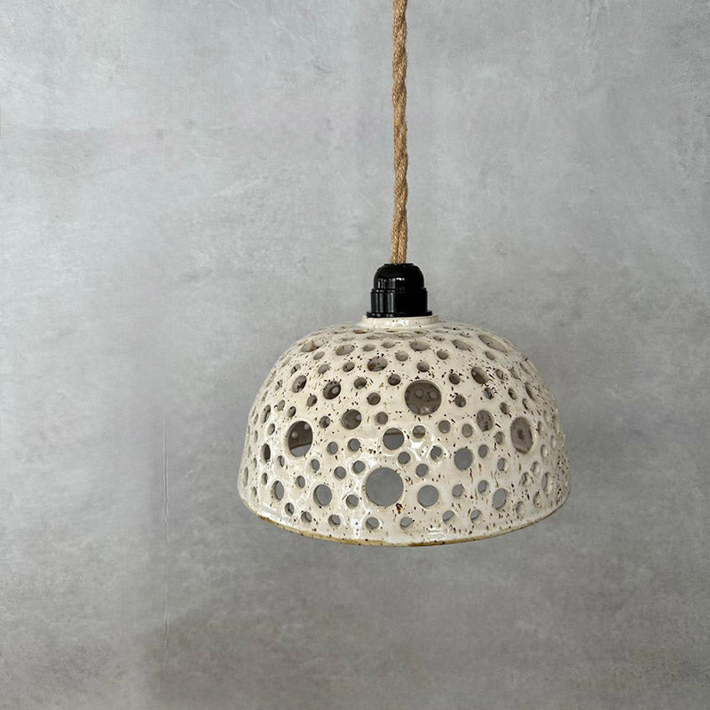 Keramiklampe mit Löchern - Hängelampe, Deckenleuchte, Pendelleuchte - FRANZARTKERAMIK