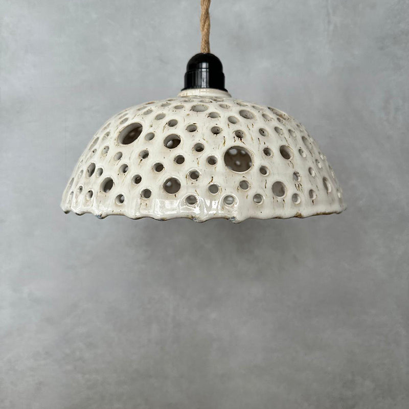 BOHEMIAN White Loch-Lampe aus Keramik Pendelleuchte Deckenlampe