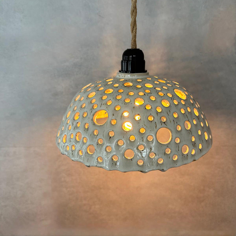BOHEMIAN White Loch-Lampe aus Keramik Pendelleuchte Deckenlampe