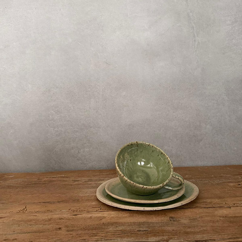 GREEN TEA Teetasse mit Tellerset - FRANZARTKERAMIK