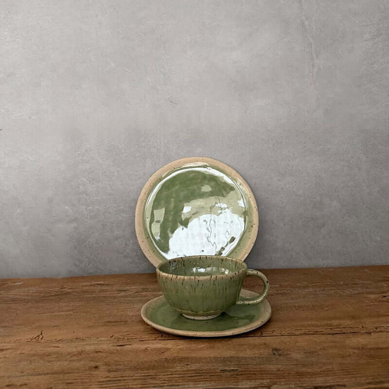 GREEN TEA Teetasse mit Tellerset - FRANZARTKERAMIK